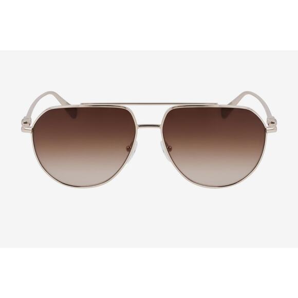 Longchamp™ LO174S 727 57 Aviator Sunglasses - Gold/Gradient Brown*NEW in Case - Picture 1 of 6